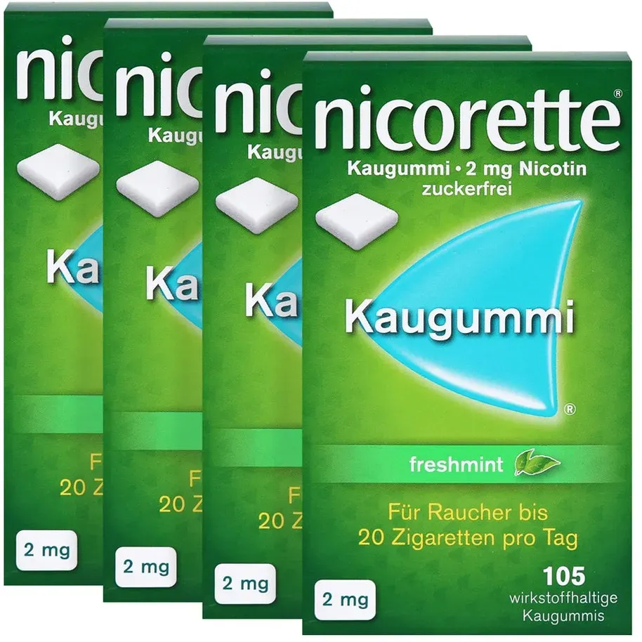 Nicorette Kaugummi freshmint 2 mg 4X105 St