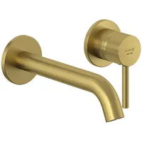 Kludi Bozz Unterputz-Waschtisch-Zweiloch-Wand-Einhandmischer, - brushed gold
