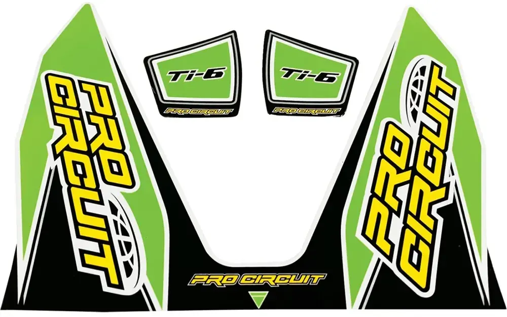 Pro Circuit Dc22ti6-grn Thermoaufkleber - Black / Green / White / Yellow - One Size