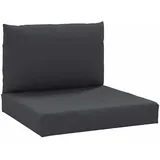 vidaXL Palettenkissen 2-tlg. 120 x 80 x 10 cm schwarz