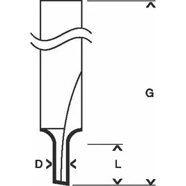 Bosch Nutfräser 1/4" Ø 3,2 mm L 7,7 mm G 51 mm