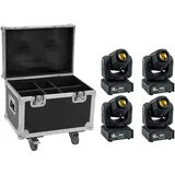Eurolite Set 4x LED TMH-17 Spot + Case mit Rollen