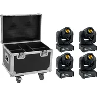 Eurolite Set 4x LED TMH-17 Spot + Case mit Rollen
