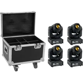 Eurolite Set 4x LED TMH-17 Spot + Case mit Rollen
