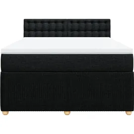 vidaXL Boxspringbett 140 x 200 cm Schwarz