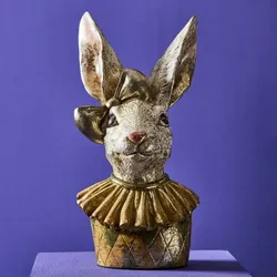 Hasenbüste Hollylein, creme /gelb/gold
