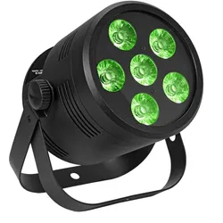 EUROLITE LED Silent Par 6 QCL Floor sw, LED-Floorspot mit RGB/WW-Farbmischung