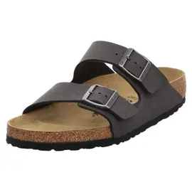 Birkenstock Arizona Birko-Flor Velvet Gray/Black Buckles 46