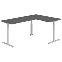 bümö Eckschreibtisch Graphit grau