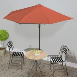 vidaXL Balkon-Sonnenschirm 300 x 150 cm terracotta halbrund
