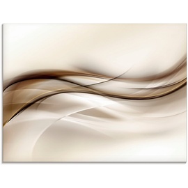 Artland Glasbild »Braune abstrakte Welle«, Muster, (1 St.), braun