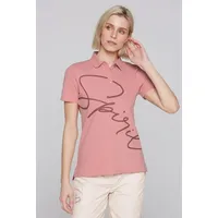 Soccx Poloshirt mit Label Print Beachy Red, XXXL -