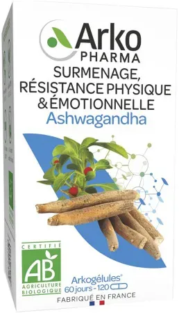 Arkopharma Arkokapseln Körperliche & Emotionale Belastung Ashwagandha Bio 120 Kapseln