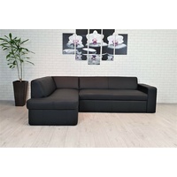 Schwarzes Echtleder Ecksofa 245x164 Leder Eckcouch 100% Echt Leder Sofa