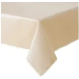 Stoffschmiede Tischdecke, Wachstuch, Abwaschbar beige Oval | 140 cm x 180 cm