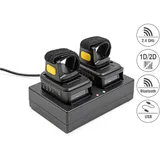 DeLock Ringbarcode Scanner 1D und 2D mit 2,4 GHz oder Blueto 2D-Barcodes), Barcode-Scanner, Schwarz