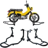 JOIEYOU Motorständer Satz Motorradständer Einstellbar Motorrad Hebebühne Eisen Motorradheber inkl. Vorne/Hinten Motorrad Montagestände, Wartung...