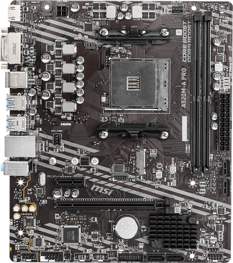 MSI A520M-A Pro (AM4, AMD A520, mATX), Mainboard