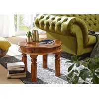 Massivmoebel24 Couchtisch rund Akazie 60x60x45 honig lackiert OXFORD #0329