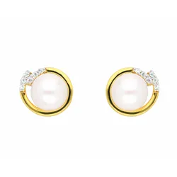 Paar Ohrhänger ADELIA ́S "Damen Goldschmuck", gold, Ohrringe, Damen, Damen, Gelbgold 333, mit Zirkonia Goldschmuck für Damen