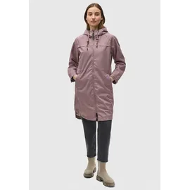 Ragwear Damen, Wasserdichte Übergangsjacke leichte Jacke lang mit Kapuze Belinka Mauve24 Gr. XXL - XXL