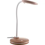 Nino Leuchten LED Tischleuchte, Holz-Farbe, 3-Fach-Dimmer - braun