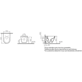 Vitra Integra Wand-WC mit WC-Sitz Weiß