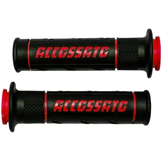 Paar Griffe aus Zweikomponenten-Gummi, schwarz mit farbigem Accossato Schriftzug für MV Agusta F3 675 von 2011 bis 2022, CC 675