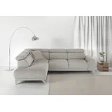 Candy 3C Candy »Greve Sofa immer mit manuelle Kopfteilverstellungen, modern, elegant«, wahlweise motorischer Sitzvorzug, bequem und zeitlos, L-Form
