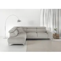 Candy 3C Candy »Greve Sofa immer mit manuelle Kopfteilverstellungen, modern, elegant«, wahlweise motorischer Sitzvorzug, bequem und zeitlos, L-Form