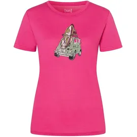 super.natural Damen Surfcar T-Shirt (Größe S, pink)