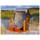 Swing&Harmonie LED - Strandkorb XXL - 118cm inkl. Abdeckcover Volllieger Ostsee Sonneninsel Rattan Möbel Polyrattan - versch. Ausführungen