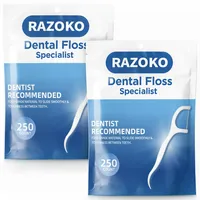 RAZOKO High Pull Zahnseide Picks Clean Zahnstocher Sticks 500 St.
