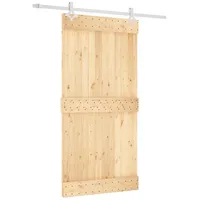 vidaXL Schiebetür rechts 100 x 210 cm Weiß/Braun