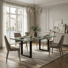 Mäusbacher Ausziehtisch 210 x 75 x 0 cm grün/schwarz