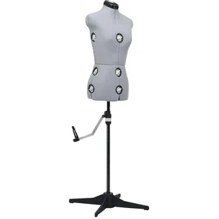 vidaXL Schneiderpuppe Verstellbar Weiblich Grau S Größe 33-40