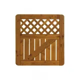 BM Massivholz Sichtschutz Zaun Sylt 90 x 100 cm Braun Douglasie