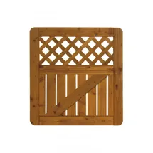 BM Massivholz Sichtschutz Zaun Sylt 90 x 100 cm Braun Douglasie