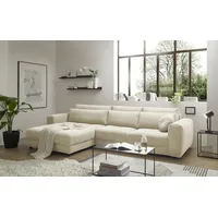 ed exciting design Ecksofa Creme, 3-Sitzer, seitenverkehrt montierbar, L-Form, 333x194 cm, Rücken echt, Wohnzimmer, Sofas & Couches, Wohnlandschaften, Ecksofas
