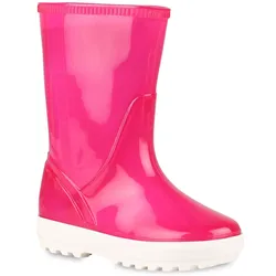 Kinder Gummistiefel in Fuchsia Lack