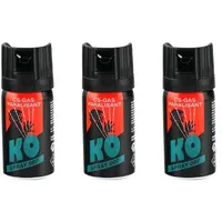 3er KO-Spray 40ml Breitstrahl KO 007 CS Gas Paralisant KO Spray 007 Tränengasspray Verteidigungsspray gegen Menschen BKA17r Eintragung (3 Stück)