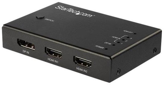 4 Port HDMI Video Switch - 3x HDMI & 1x DisplayPort - 4K 60Hz - video/audio switch - 4 ports