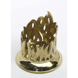 Kerzenleuchter Flammen Design für Ø 5 cm Kerzen, Messing Gold
