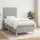vidaXL Boxspringbett mit Matratze Hellgrau 100x200 cm Stoff - Grau