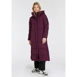 Steppmantel ADDIA Damen Gr 48 lila plum Steppware Obermaterial 100 Polyester Futter 100 Polyester Wattierung 100 Polyester sportlich Basic knielang Langarm abgerundeter Saum mit Windstopper Mäntel mit Markenlederpatch am Oberarm