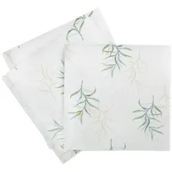 Airlaid Serviette Nala, 40 x 40 cm, 50 Stück - Mank - Eukalyptuszweige Floral