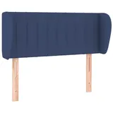 vidaXL Kopfteil mit Ohren Blau 103x23x78/88 cm Stoff