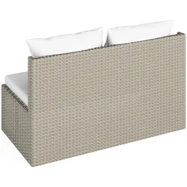 Lounge-Set Sitzgruppe Terrassenmöbel-Set Bostonia 4-tlg. Polyrattan Hellbraun