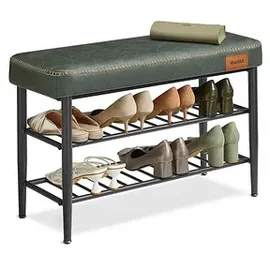 VASAGLE Sitzbank LSB054C01 waldgrün Kunstleder 80,0 cm