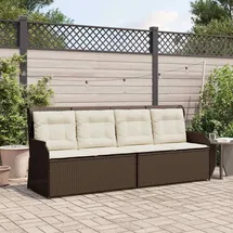 vidaXL Gartenbank mit Kissen 1-tlg  Braun